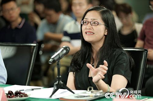 央视网董事长、总经理钱蔚致辞。 （刘会成 摄）