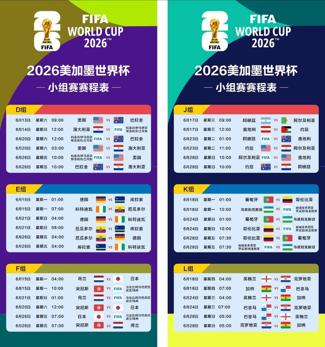 2026世界杯赛程大改：白天看球，中国球迷终于不用熬夜了-第3张图片-世界杯直播-世界杯直播观看-官方最新链接-V3.6.9